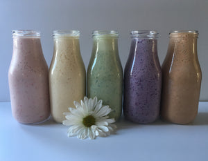 A delicious rainbow of SMOOTHIE flavors